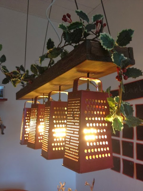 Upcycled Grater Light Fixtures