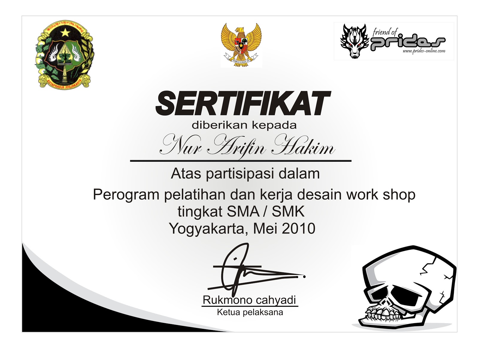 contoh sertifikat