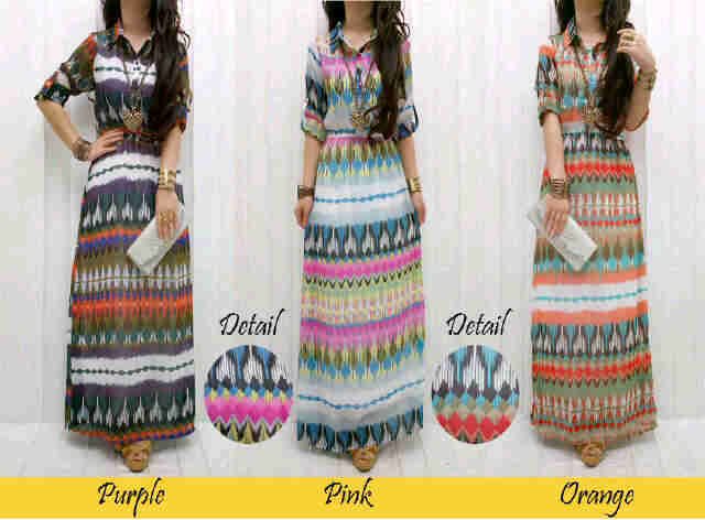 Baju Dress Dhaby Chiffon Tribal 290414 Habis Cafe Bajoo baju dress dhaby chiffon tribal 290414 habis cafe bajoo