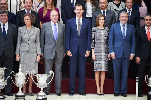 King Felipe VI of Spain and Queen Letizia of Spain, King Juan Carlos of Spain and Queen Sofia of Spain attend National Sport Awards 2014