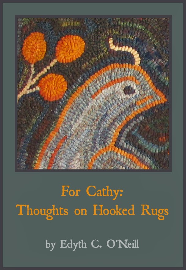 My Red Cape For Cathy, Variation in Hooked rug color