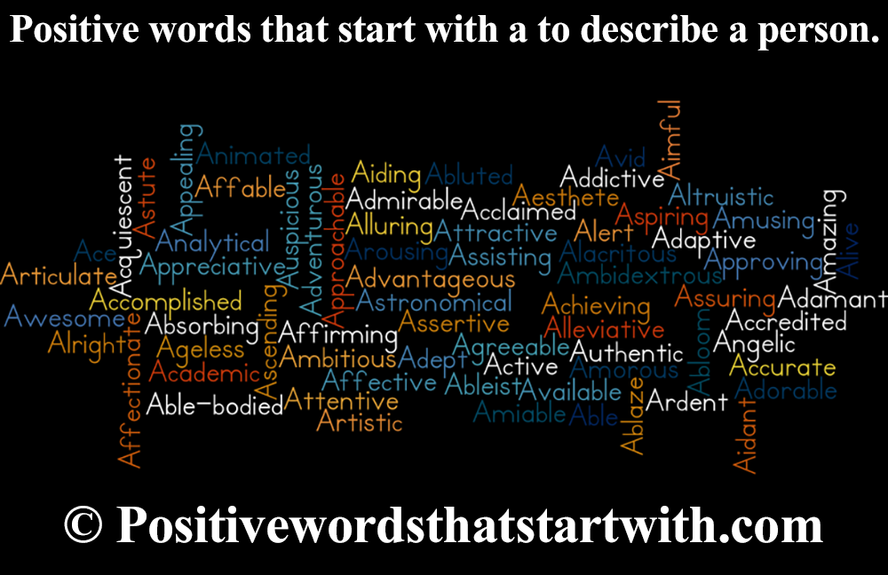 positive adjectives to describe a person pdf