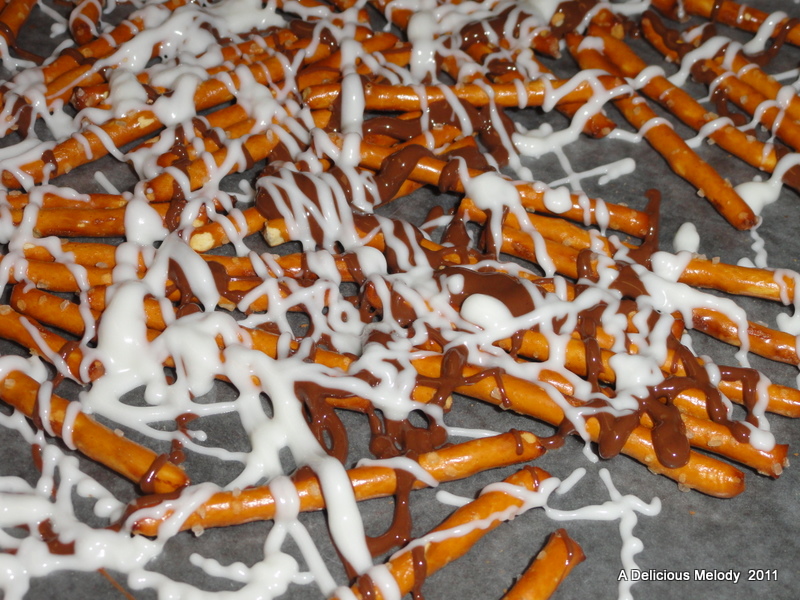 A Delicious Melody Chocolate Drizzled PretzelsAn Easy Sweet and