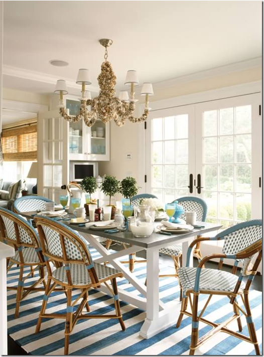 Cottage Blue Designs Wanted Blue & White Striped Rug