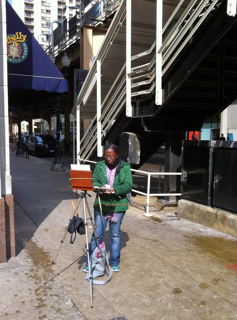 Sandra Nunes -Plein air painting in Chicago Plein Air Painting in Chicago