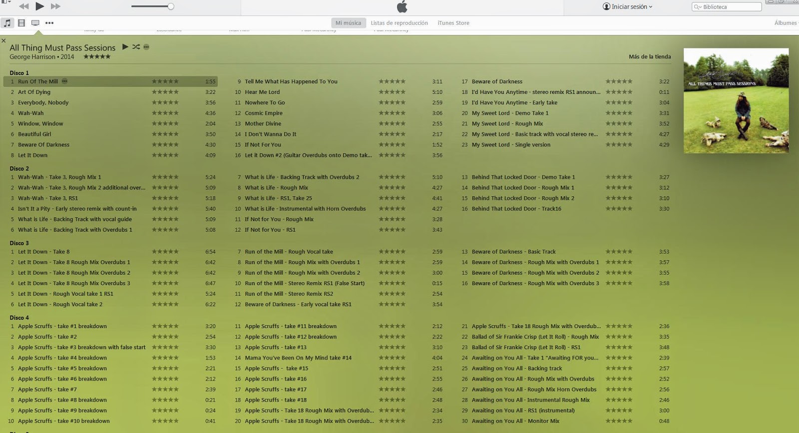 All things must pass tracklist