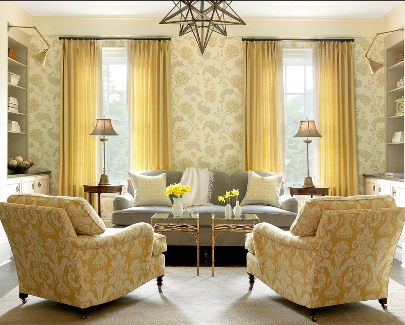 Yellow And Gray Chairs For Living Room