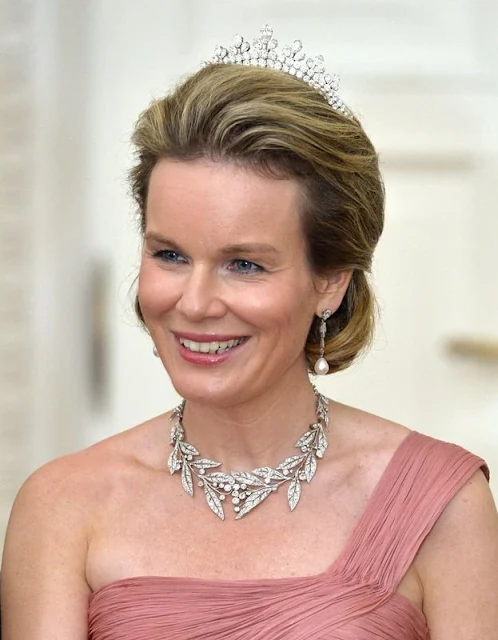 First Lady Agata Kornhauser-Duda and King Philippe of Belgium and Polish President Andrzej Duda and Queen Mathilde of Belgium