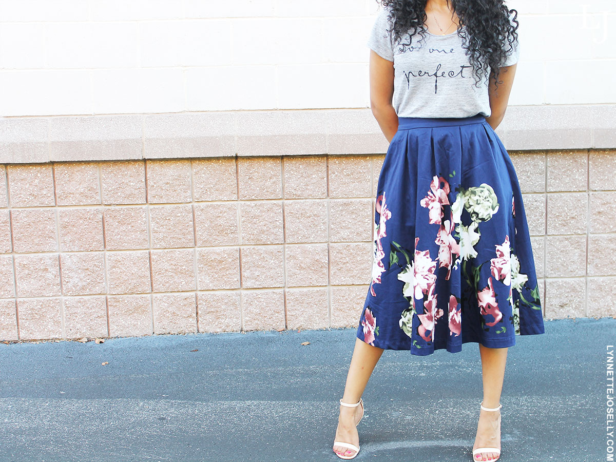 floral-print-skirt