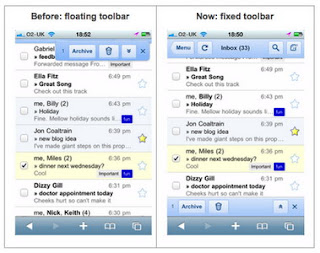 Gmail in mobile Safari improved