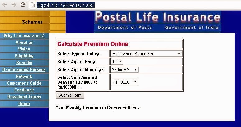Life Insurance Premium Chart