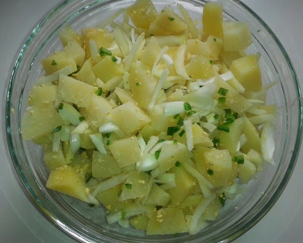 Papas Aliñadas Con Pimientos Verdes