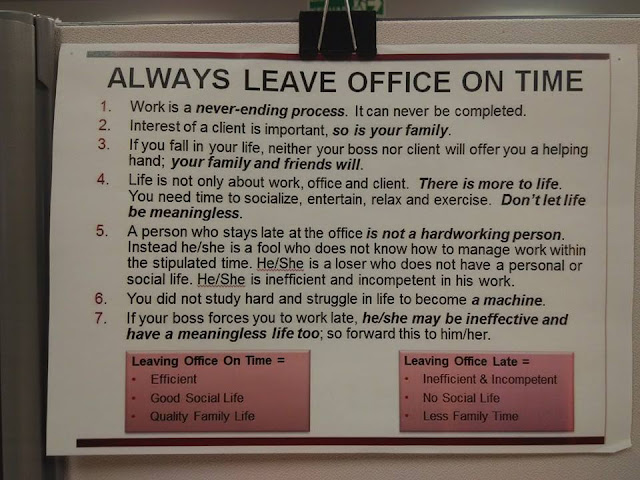 leave office on time