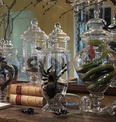 See my Fabulous Halloween Filler Ideas for apothecary jars!