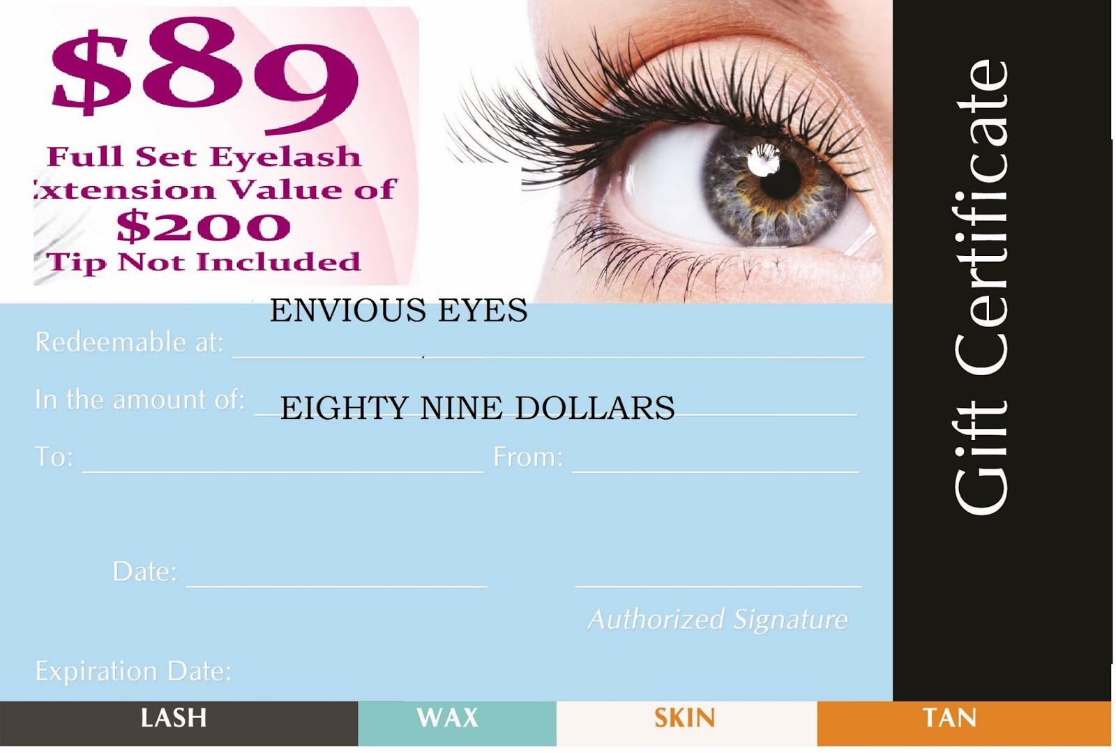 envious eyes envious eyes eyelash extensions gift certificates flyers for eyelash extensions