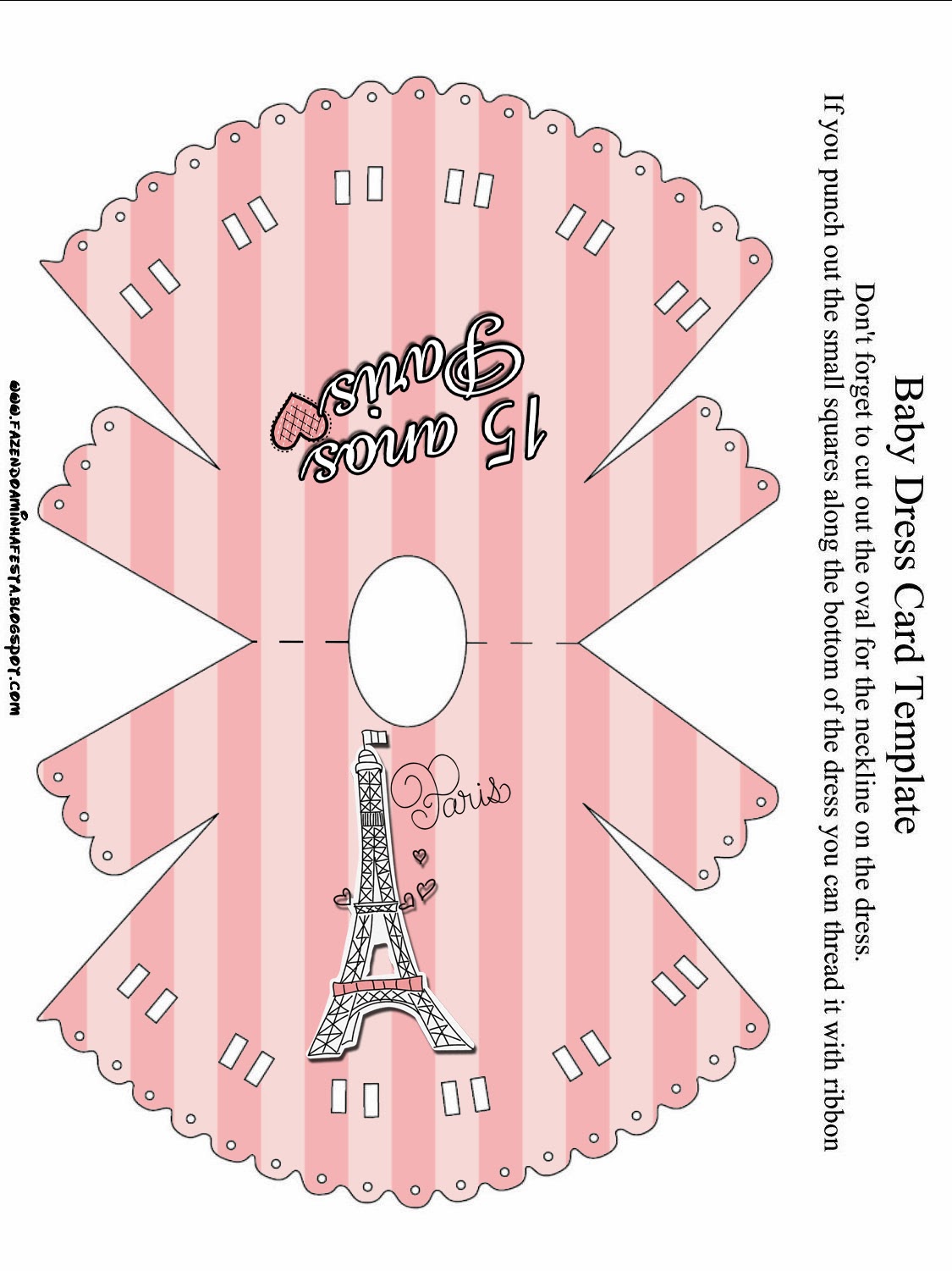 Tarjeta con forma de fald n de beb Tarjeta con forma de fald n de beb
