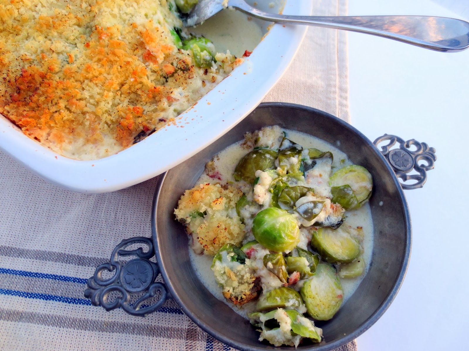 The Owl with the Goblet Brussels Sprouts Au Gratin