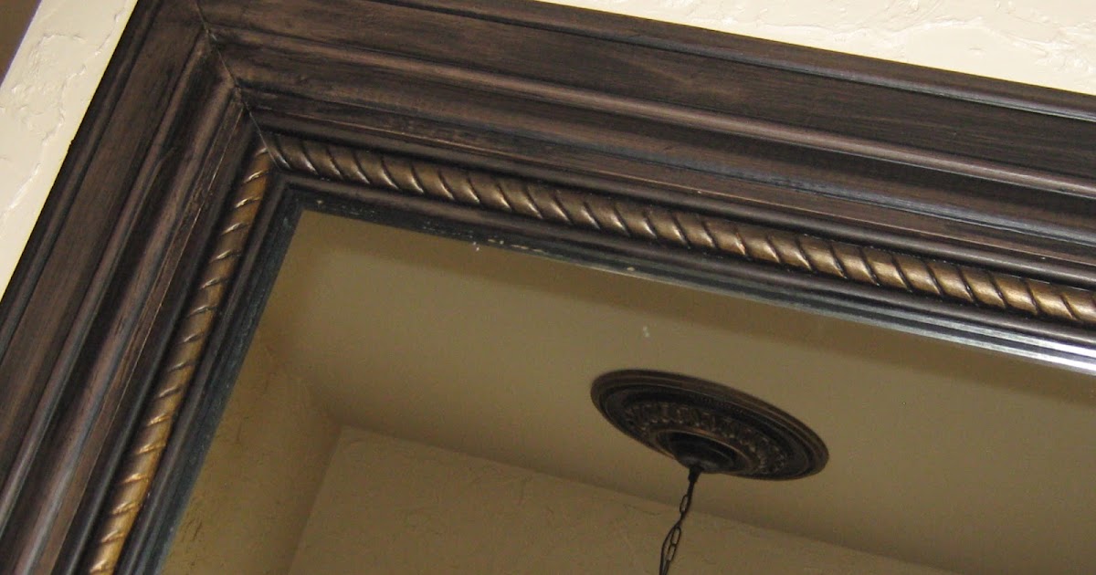 LYNDA BERGMAN DECORATIVE ARTISAN HAND PAINTED MIRROR MOLDING AND NEWLY