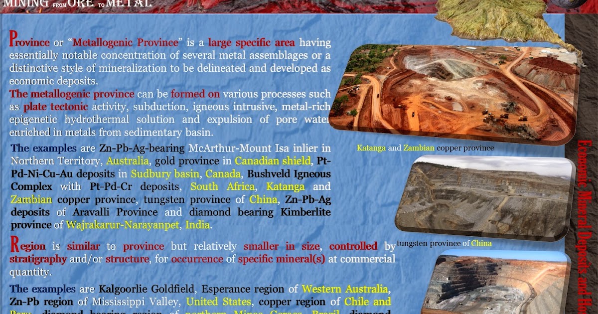 Classification of Mineral Deposits Mining Geology