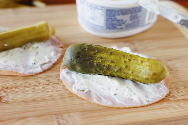 3Ingredient Ham & Pickle Bites {with Baby Dill Pickles or Okra} The