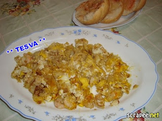  Revuelto De Bacalao Con Gambas 
