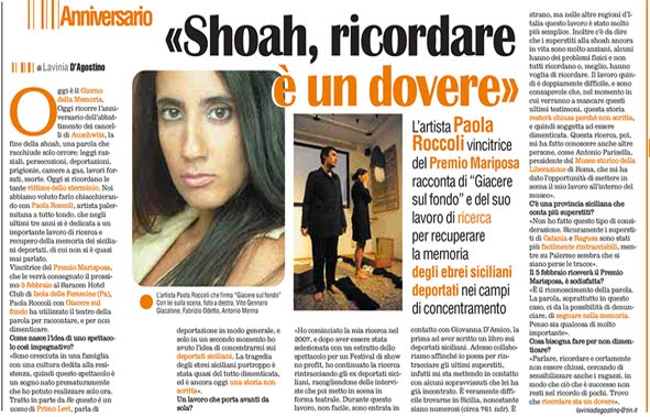 "Shoah, ricordare è un dovere"