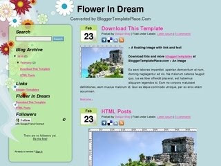 Flower In Dream Blogger Template