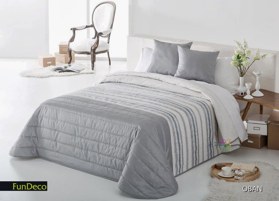 Colcha bouti Jacquard Oban gris Colcha bouti Jacquard Oban gris