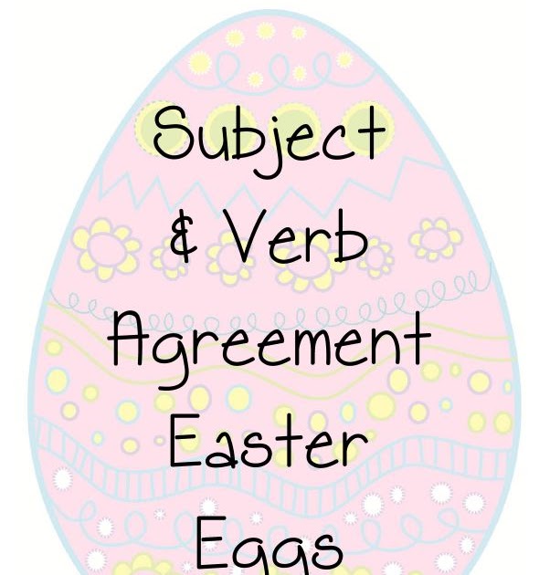 Learning with Susie Q Subject/Verb Agreement Easter Eggs