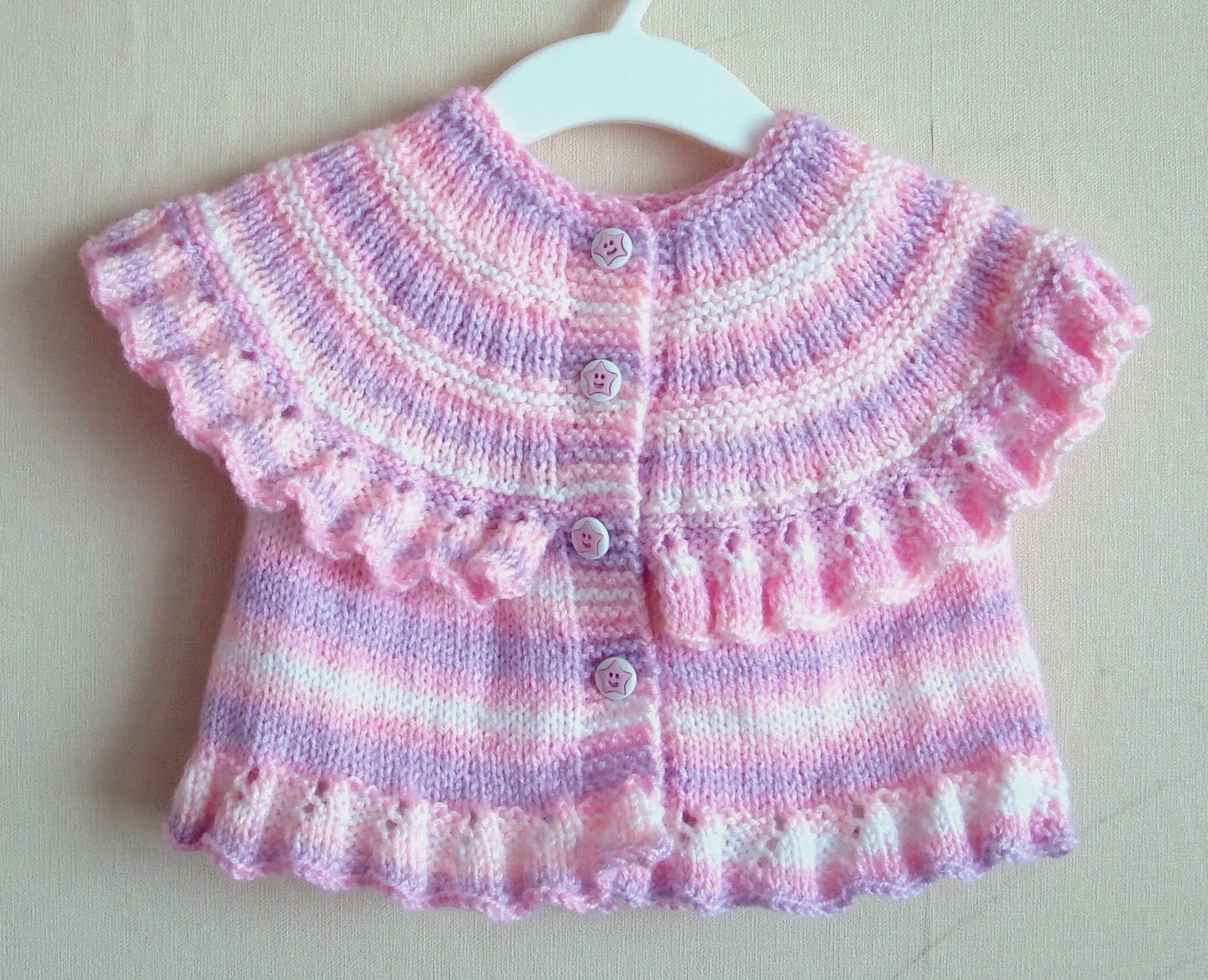 Knitting Pattern for Ruffle Baby Vest ~ Pure Craft