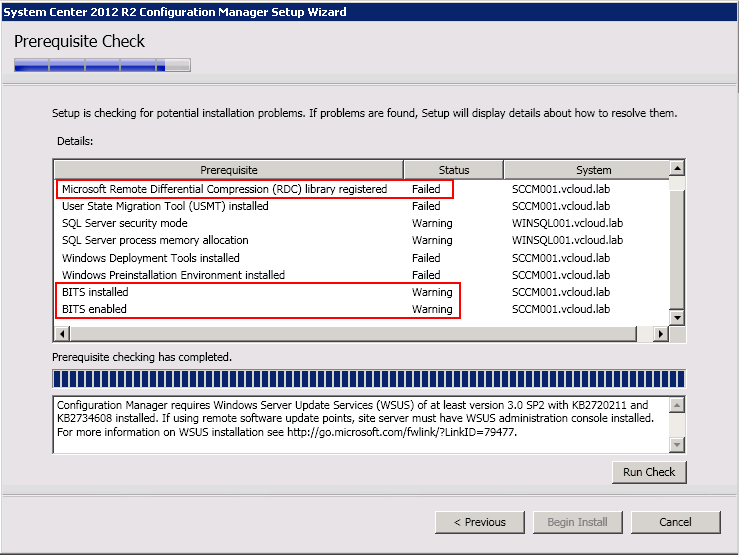 vGeek Resolved SCCM 2012 R2 BITs Installed/Enabled Warning