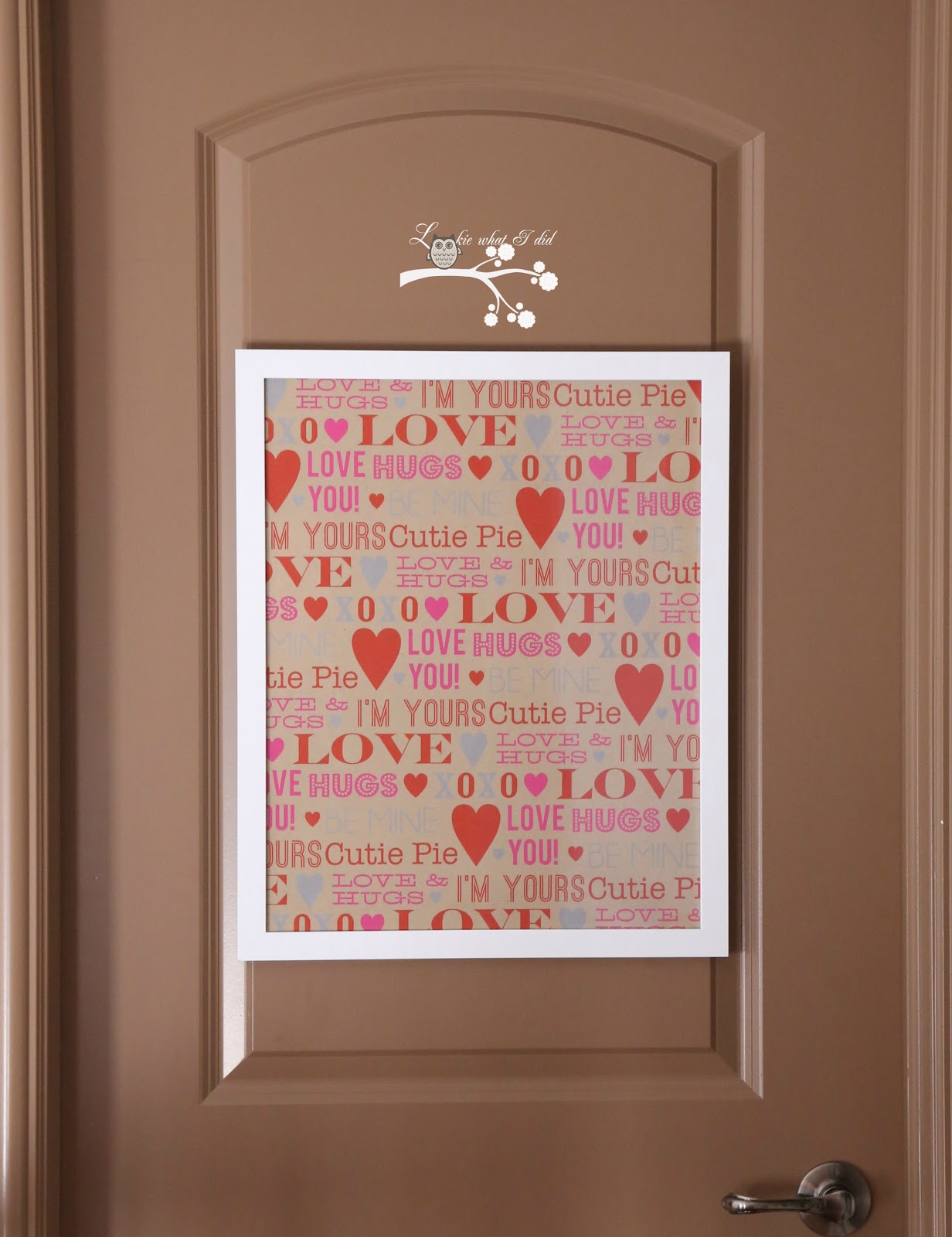 Lookie What I Did Valentine's Day Dry Erase Board