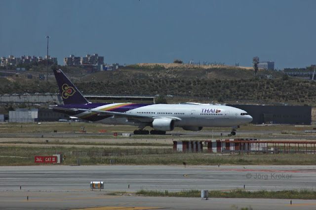 Thai Airway in Madrid Barajas Flughafen