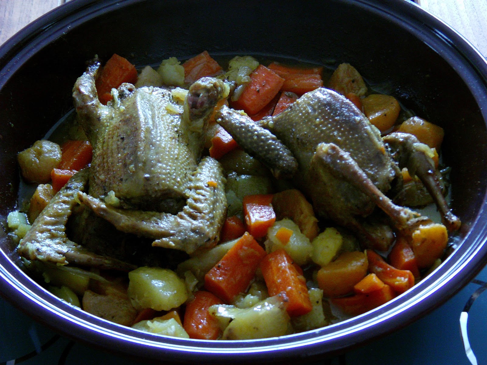 La cuisine de mathilde Tajine de pigeons aux légumes de saison