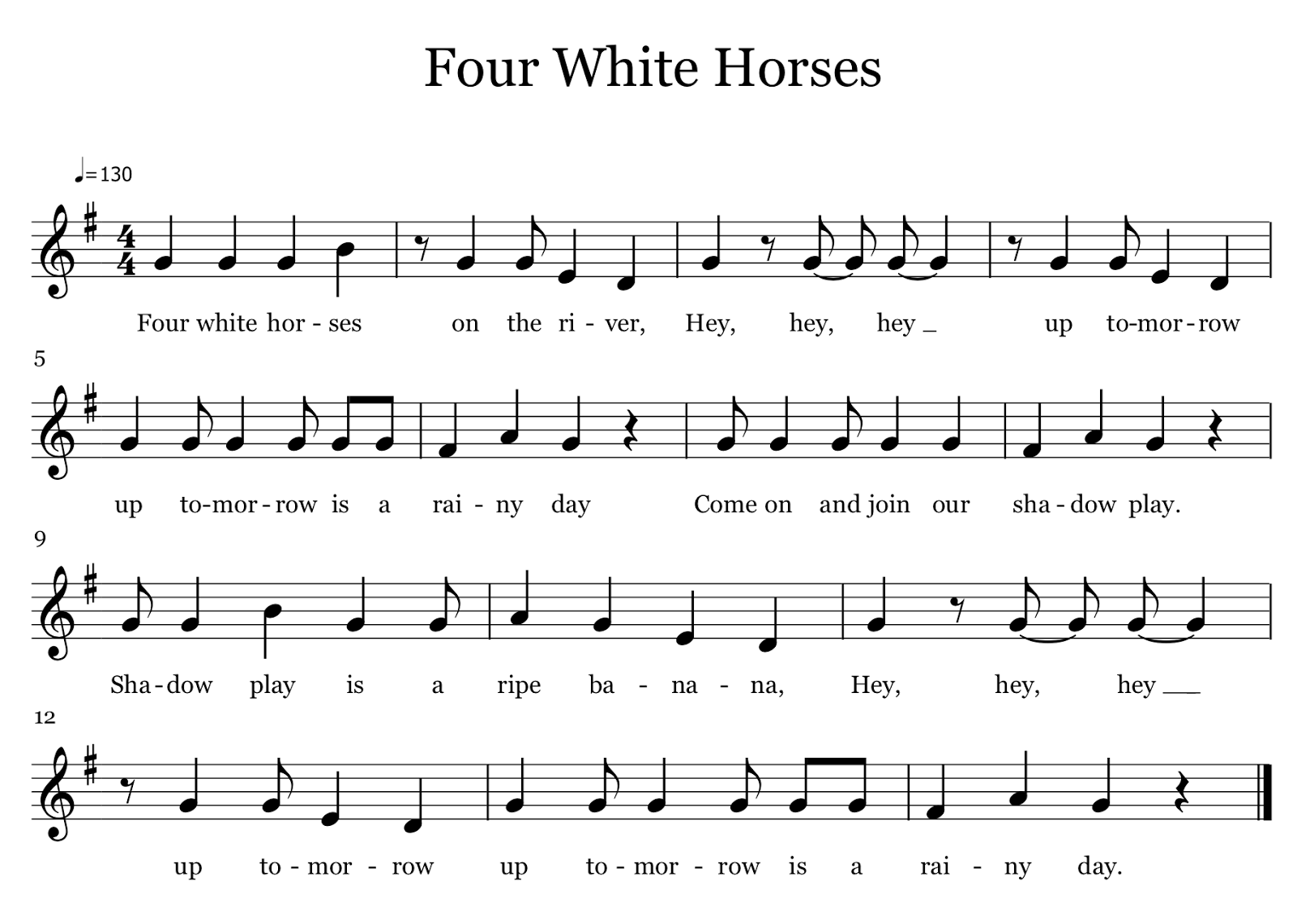 Four White Horses The Yellow Brick Road