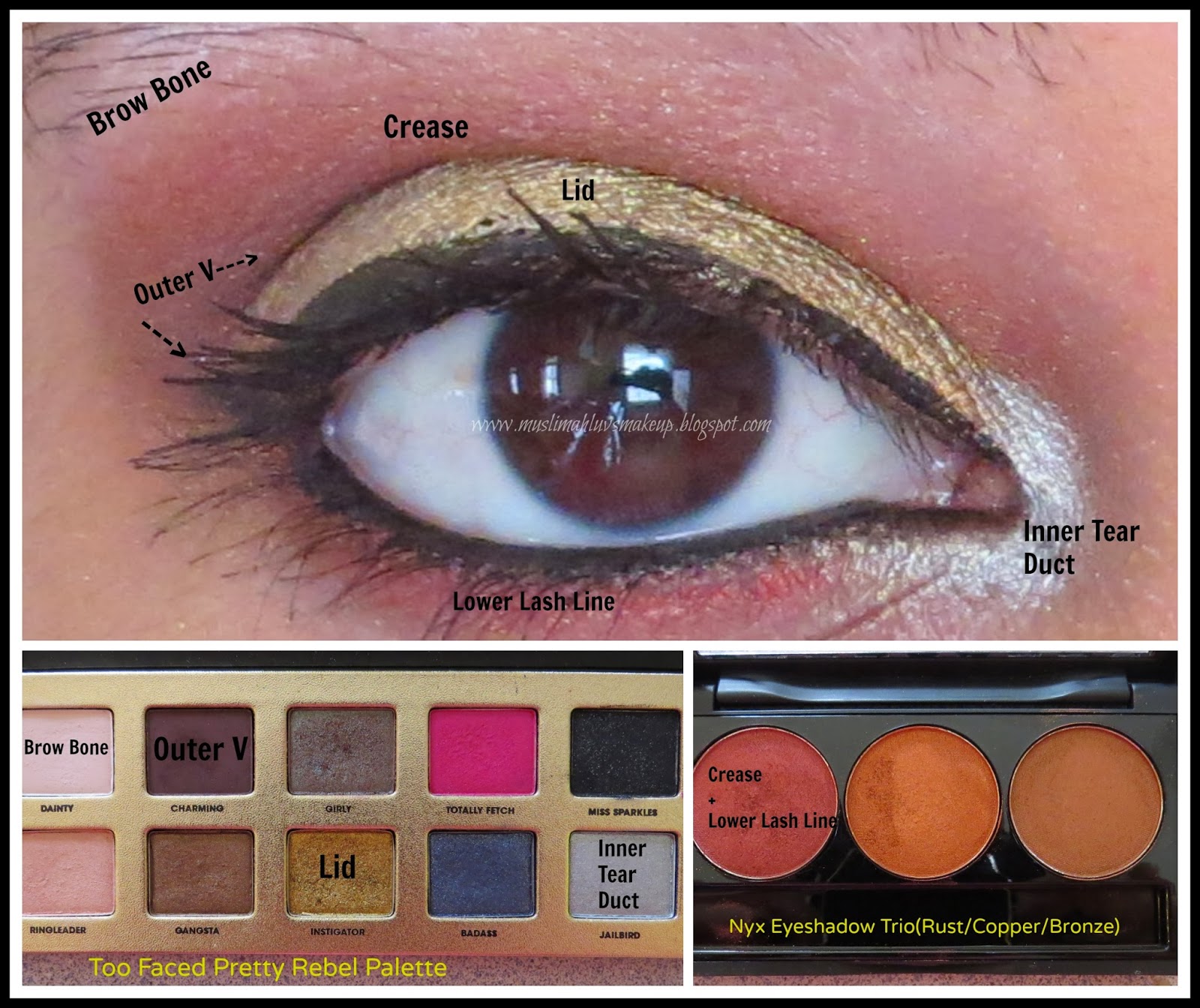 Muslimahluvsmakeup Gold And Rust Makeup Tutorial Using Too faced And