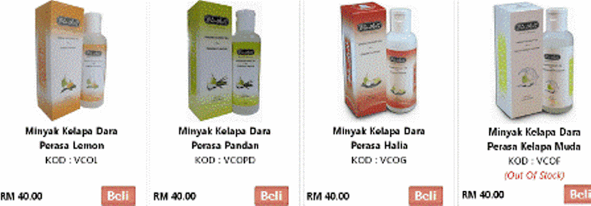 PRODUK-PRODUK MINYAK KELAPA DARA-SILA KLIK SILA KLIK SILA KLIK SILA KLIK SILA KLIK KLIK