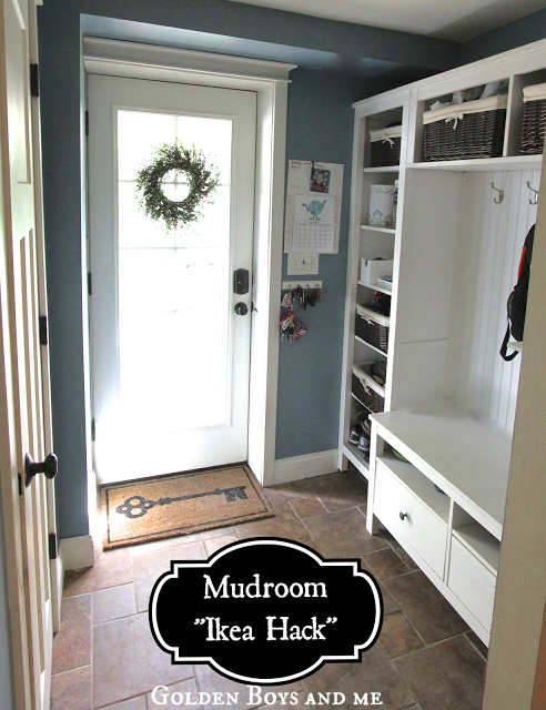 Golden Boys And Me Mudroom Repurposed Ikea Hemnes Bookshelves