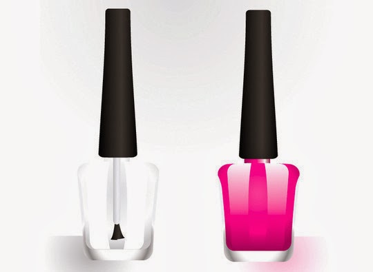 Nail Polish Bottle with Basic Shapes and Gradients Nail Polish Bottle with Basic Shapes and Gradients