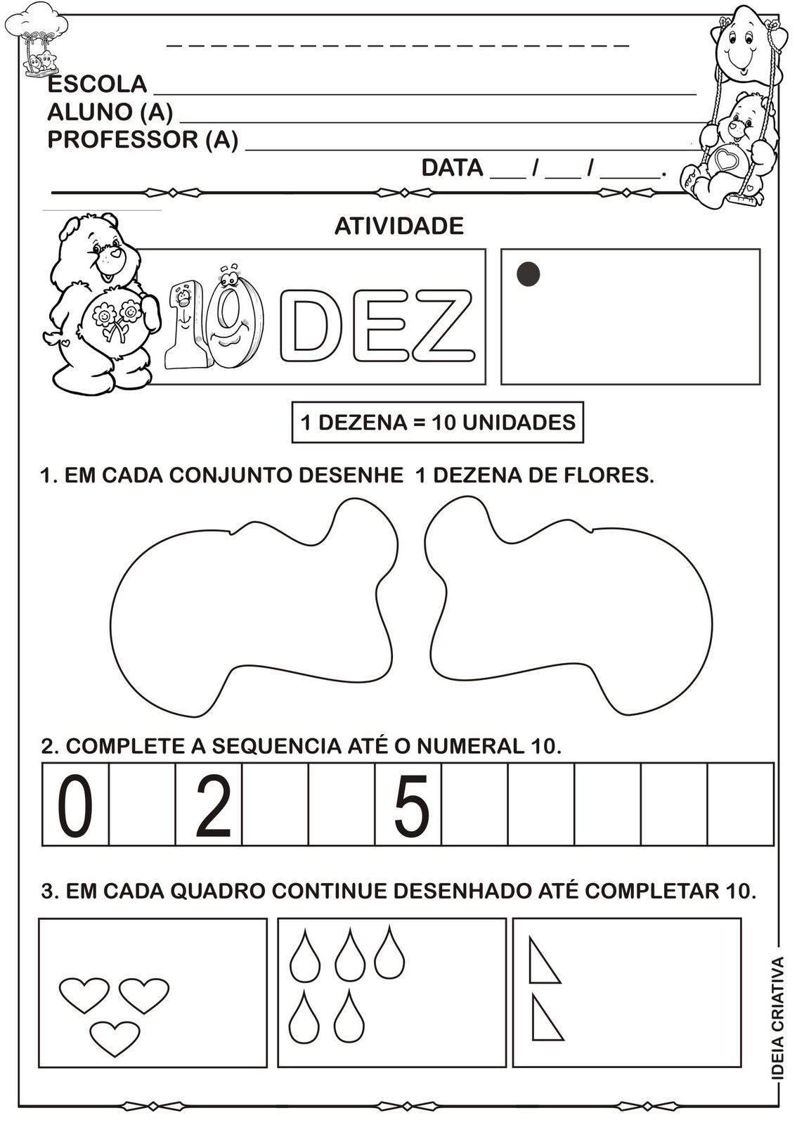 blog dona amiguinha numerais 0 a 20