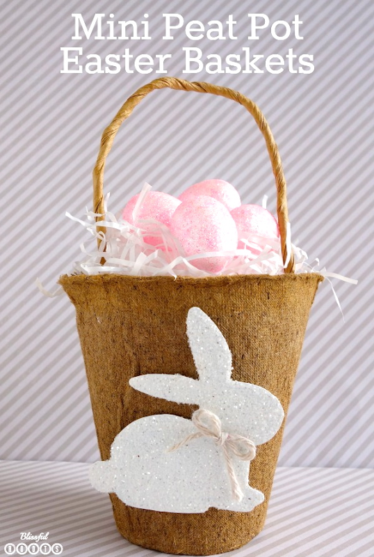 Mini Peat Pot Easter Baskets from Blissful Roots
