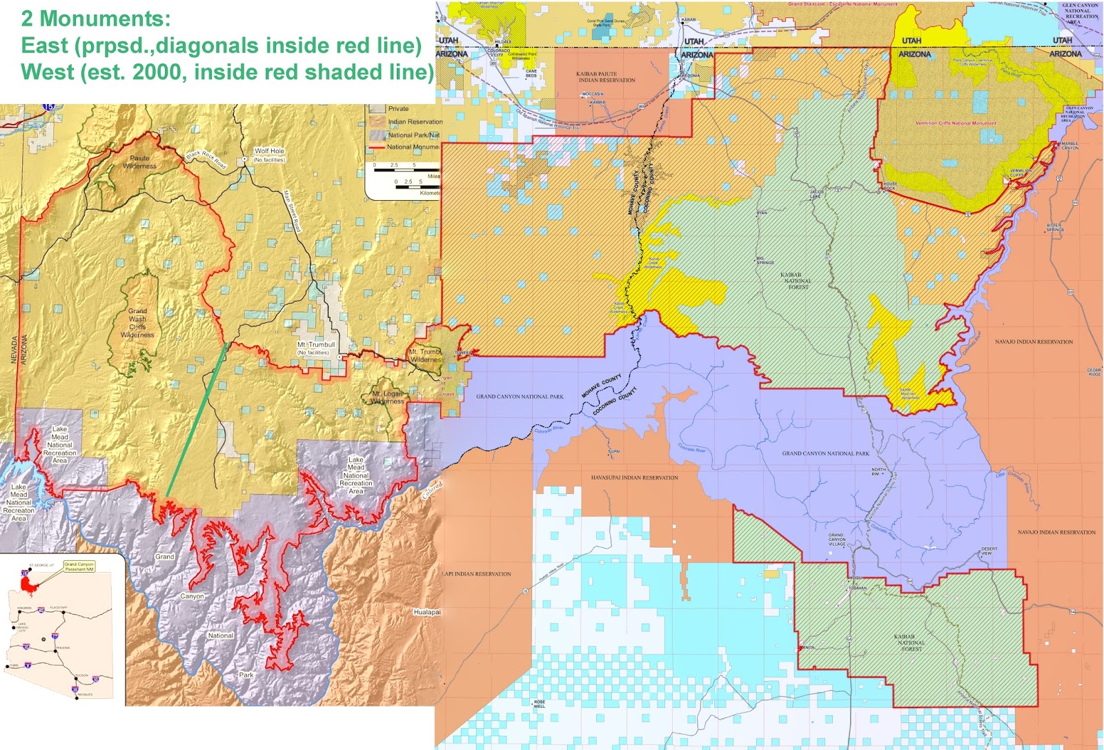 show a watershed divide in gc parashant nm the area northwest of that line drains over the grand wash cliffs into lake mead not into the grand canyon show a watershed divide in gc parashant nm the area northwest of that line drains over the grand wash cliffs into lake mead not into the grand canyon
