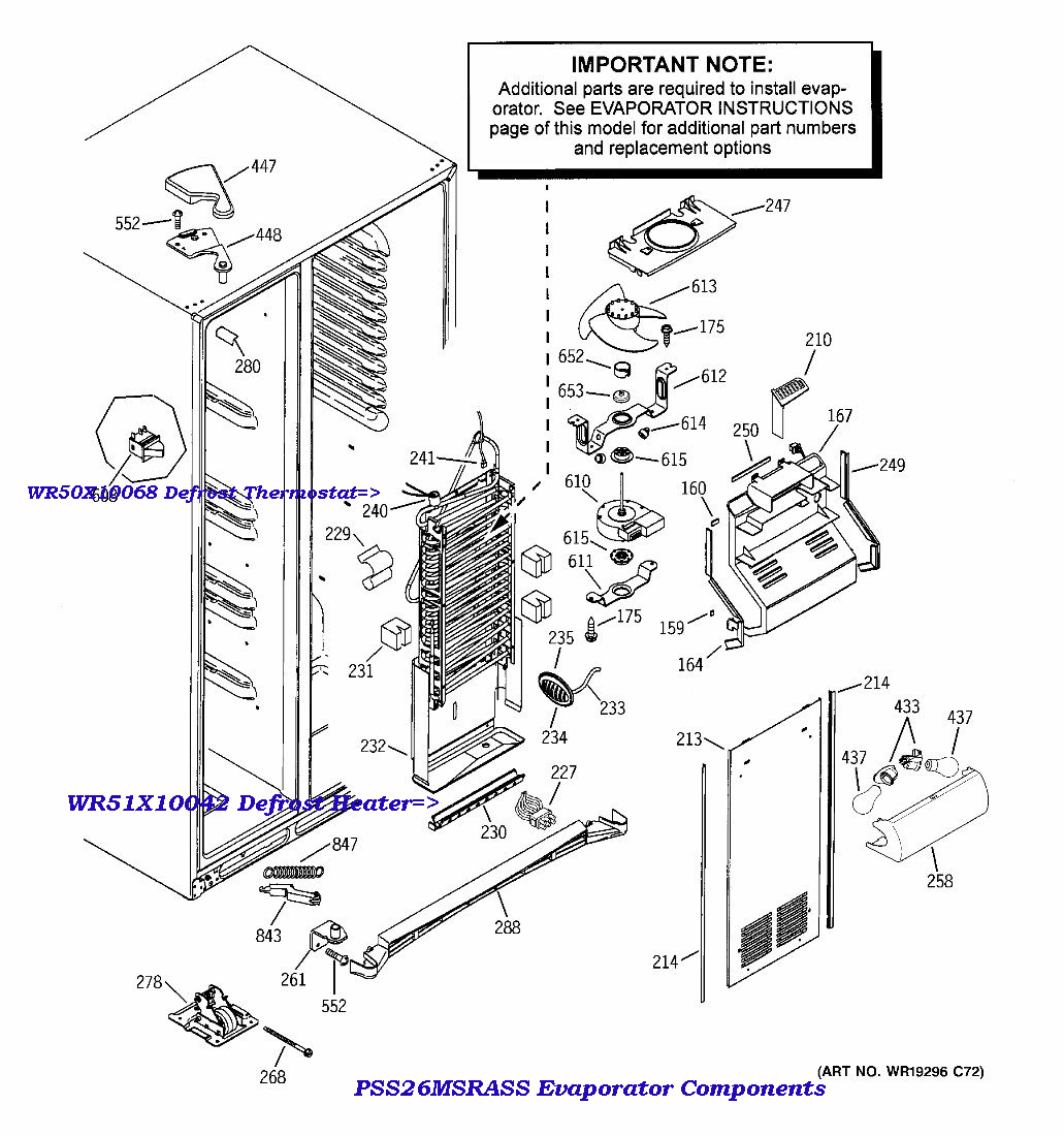 SEA BREEZE APPLIANCE PART'S, HELP AND SALES PSS26MSRSS Freezer Components