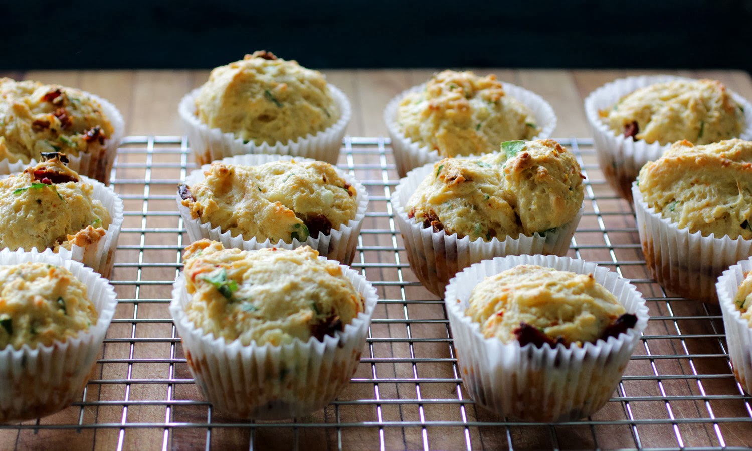 Simple Savory Sundried Tomato and Goat Cheese Muffins www.recipeficiton.com