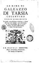 Tobia R. Toscano, « Due sonetti di Galeazzo di Tarsia in una rara stampa del 1558 e una sua lettera