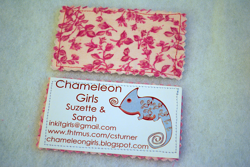Chameleon Girls Fabric, Crafty Business Cards