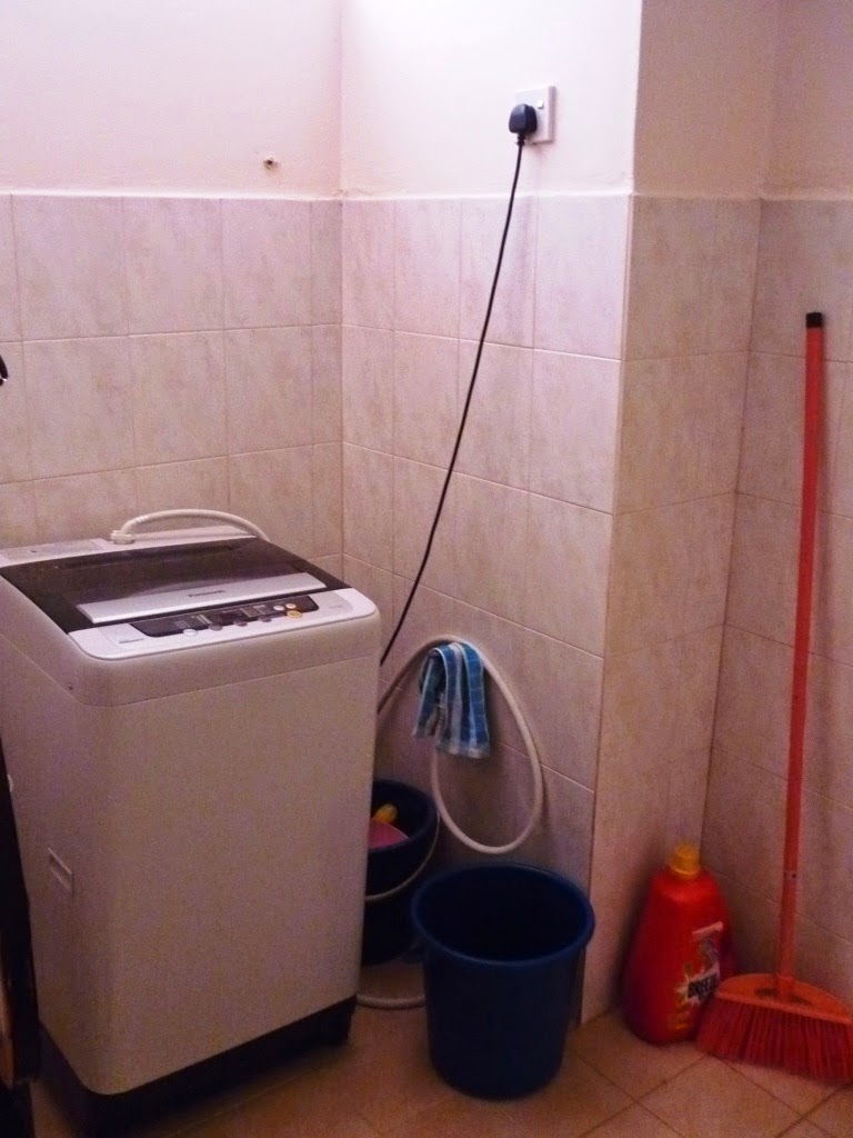 Cyberjaya townhouse Cyberia Washing machine in ground floor bathroom