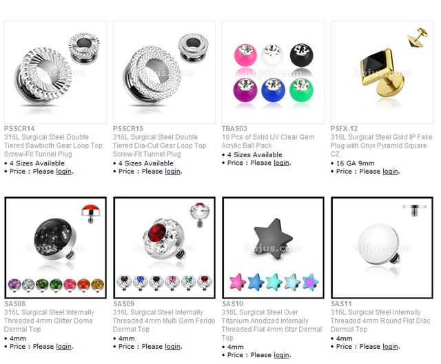 Quality body piercing jewelry we carry are meant to last and impress