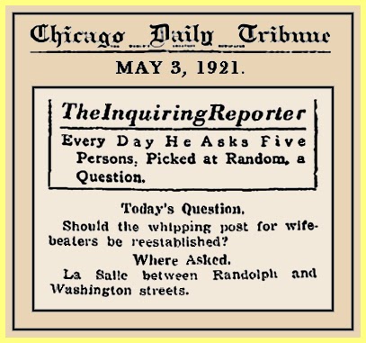 Unknown Gender History: “Should the Whipping Post for Wife-Beaters be
