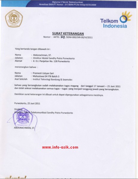 Contoh Surat Keterangan Buat Magang Contoh Surat Keterangan Buat Magang